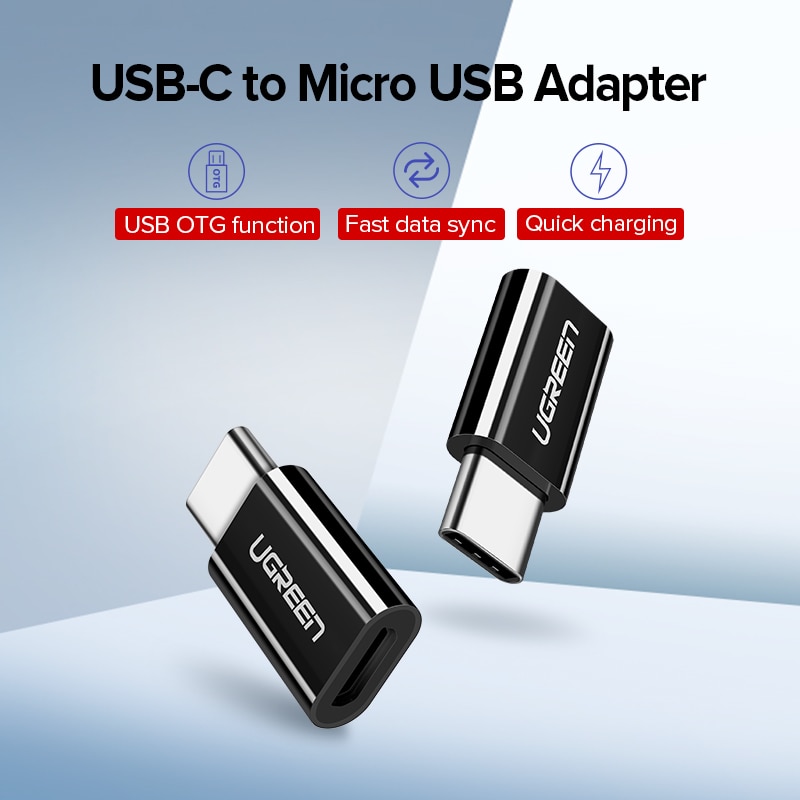 Mobile Phone Adapters AliExpress Ugreen OTG Type-C Adapter USB C to Micro USB OTG Cable Thunderbolt