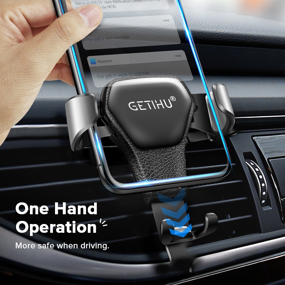 Mobile Phone Holders & Stands GETIHU Gravity Car Holder For Phone in Car Air Vent Clip Mount No Magnetic