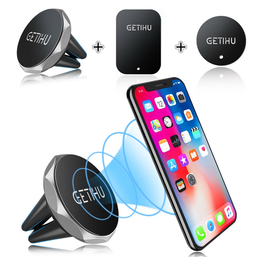 Mobile Phone Holders & Stands GETIHU Car Phone Holder Magnetic Air Vent Mount Mobile Smartphone Stand