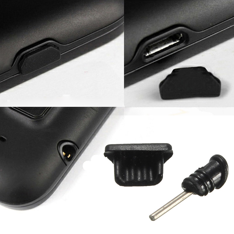  JINHF 10set 3.5mm Earphone Jack + Micro USB Charge Port Plug Cap Dust Proof Plugs For Samsung iPhone 5 5s 6 6s Mobile Phone