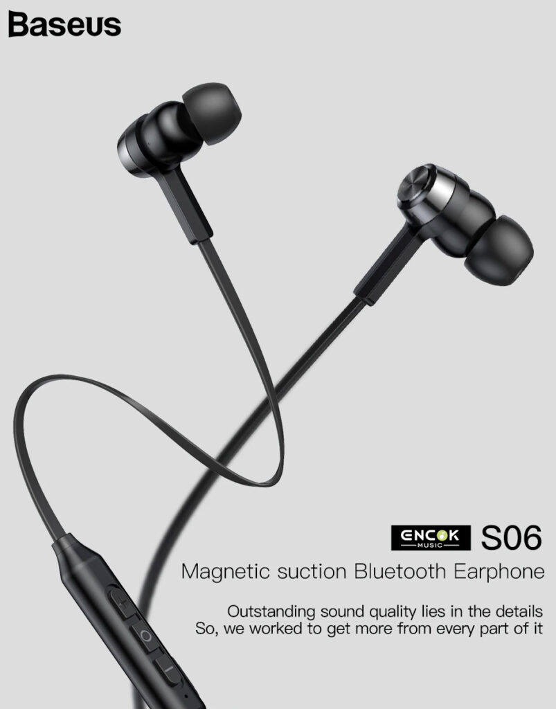 Baseus S06 Neckband Bluetooth Earphone Wireless