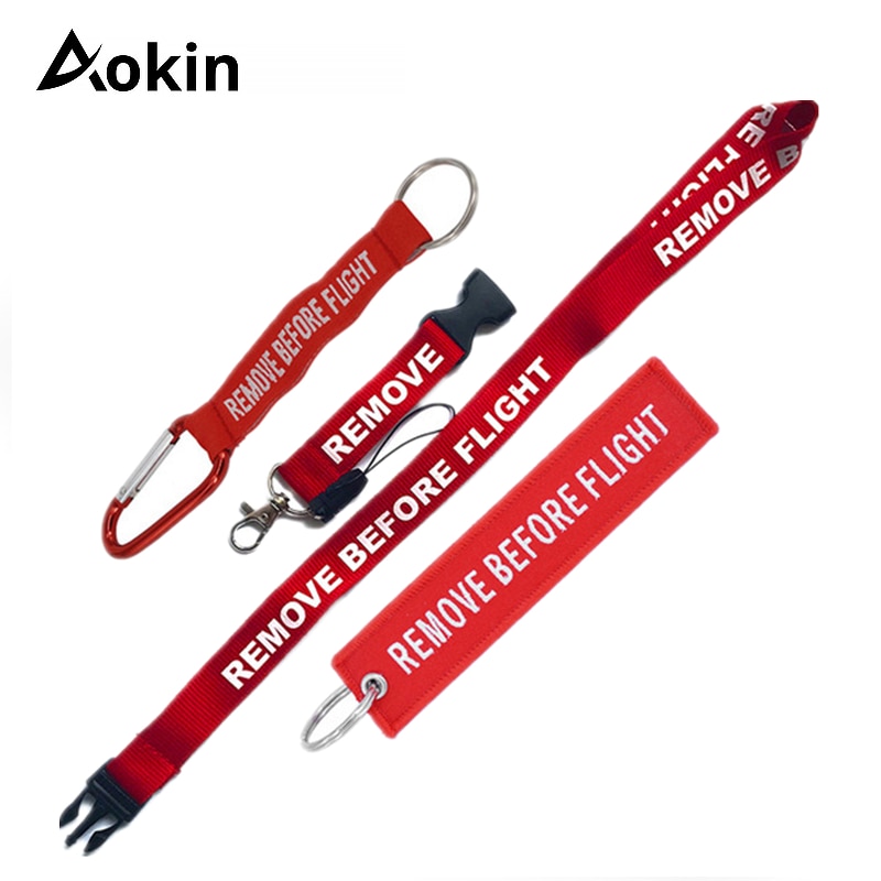 Aokin Lanyards Remove Before Flight Keychain Strap For Card Badge Gym Key Chain Lanyard Key Holder Hang Rope Mix Lot Lanyard
