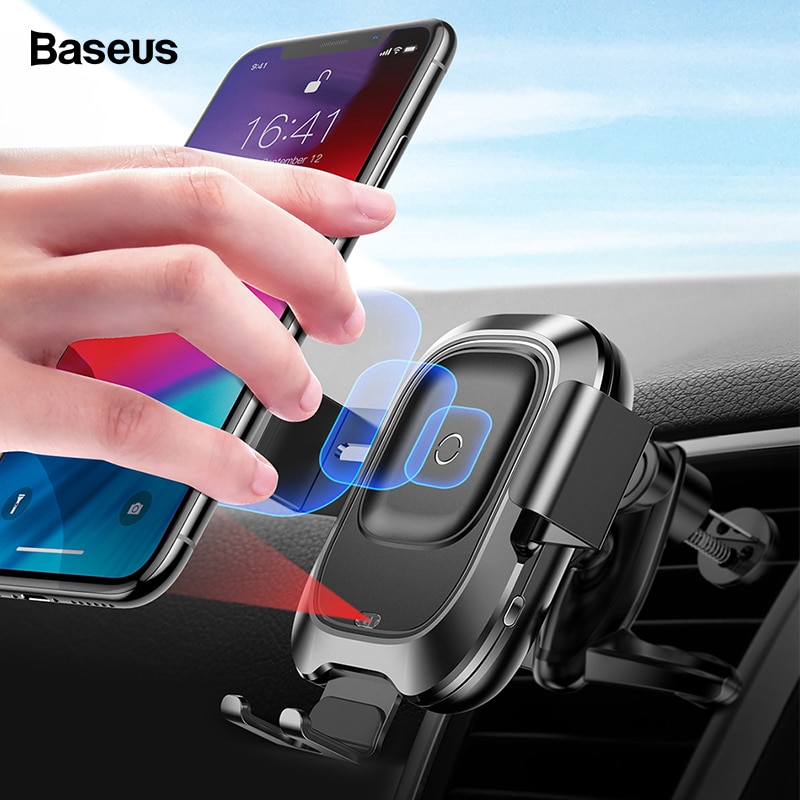 Baseus Qi Car Wireless Charger For iPhone Xs Max Xr X Samsung S10 S9