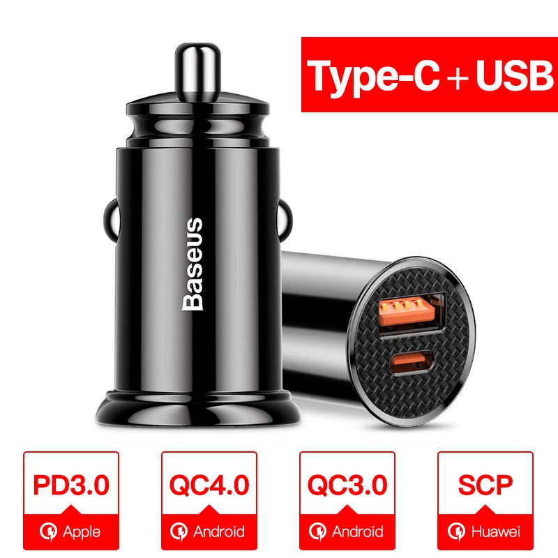Car Chargers AliExpress Baseus Quick Charge 4.0 3.0 USB Car Charger For Xiaomi mi