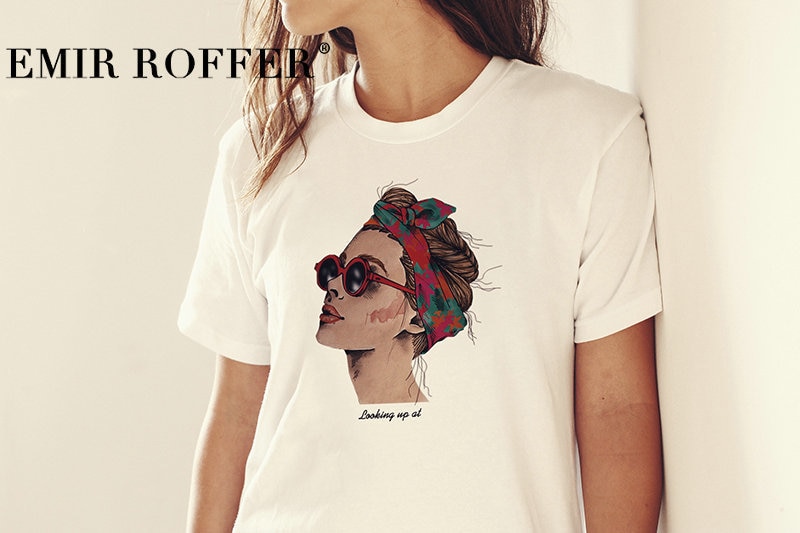 EMIR ROFFER 2019 Fashion Cool Print Female T-shirt White