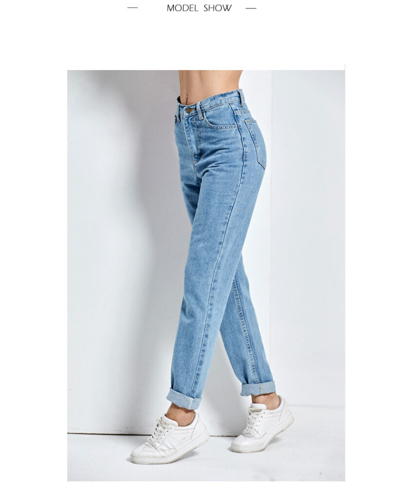 2019 New Slim Harem Pants Vintage High Waist Jeans