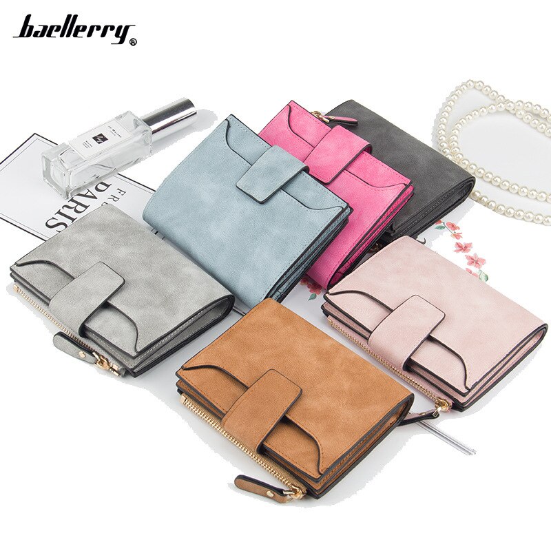 2019 Leather Women Wallet Hasp Small and Slim Coin Pocket Purse Women Wallets Cards Holders Luxury Brand Wallets Designer Purse