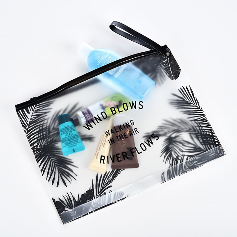 eTya Fashion Travel Women Clear Transparent Cosmetic Bag Small Large PVC Necessary Makeup Bag Case Bath Wash Organizer Set Pouch