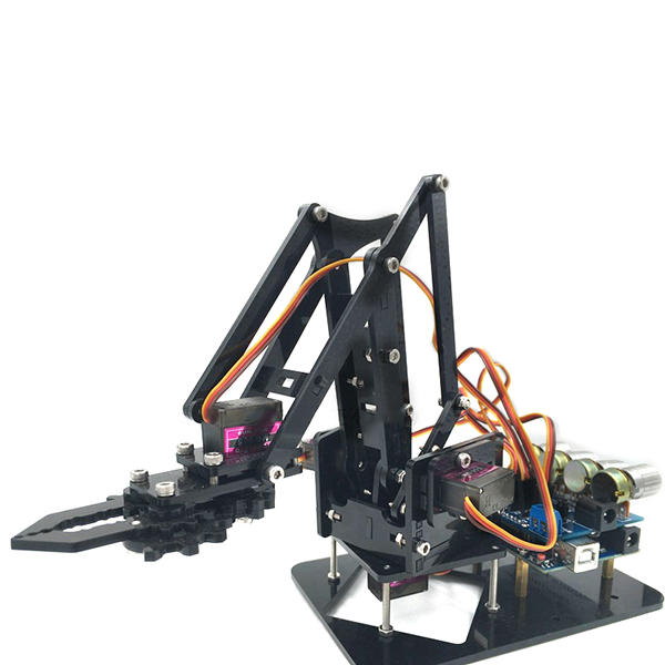 URUAV DIY 4DOF Robot Arm 4 Axis Acrylic Rotating Mechanical Robot Arm With Arduino R3 4PCS Servo