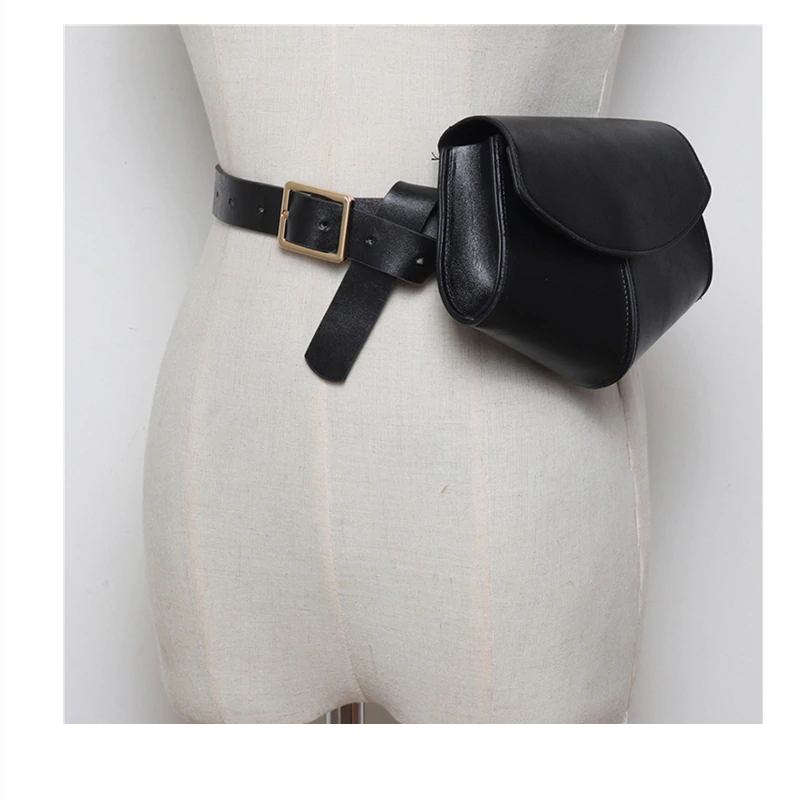 Women Serpentine Fanny Pack Ladies New Fashion Waist Belt Bag Mini Disco Waist bag Leather Small Shoulder Bags