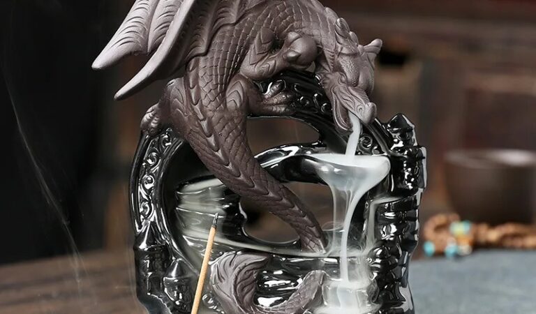 Ceramic Vintage Dragon Backflow Incense Burner
