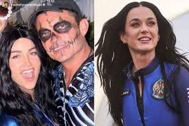 Orlando Bloom Poses with Actress Rachel Lynn Matthews Dressed as His Ex Katy Perry for Halloween …