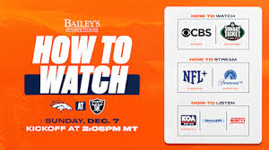 Denver Broncos at Las Vegas Raiders: How to watch, listen and live stream in Week 14 | How to wat…