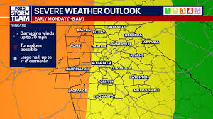 Risk upgraded as storms bring severe weather to North Georgia Monday | Severe storms, possible to…