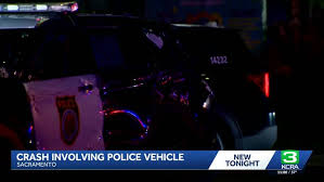 Sacramento police department vehicle involved in collision in south Natomas | Multi-Vehicle Crash…