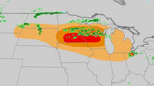 Large Hail, Tornado Threat For Upper Midwest, Great Lakes | 80-degree warmth fades as storm chanc…