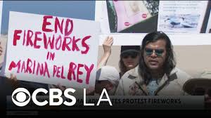 Concerned residents protest Marina del Rey fireworks out of concern for wildlife | Los Angeles Ci…
