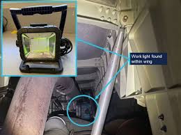 A mechanic left a work light in the wing of a Qantas jet. It flew for two days before anyone foun…